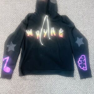 Black Hoodie with Colorful Graphics